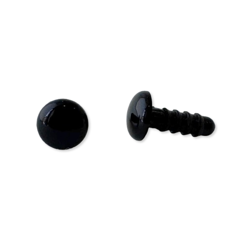 【目玉パーツ】さしこみタイプ　平円・黒